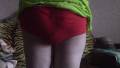Oxana Red Panties Nice Poop