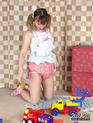 'Little Girl' Helena Plays in Nappies & Plastic Pants